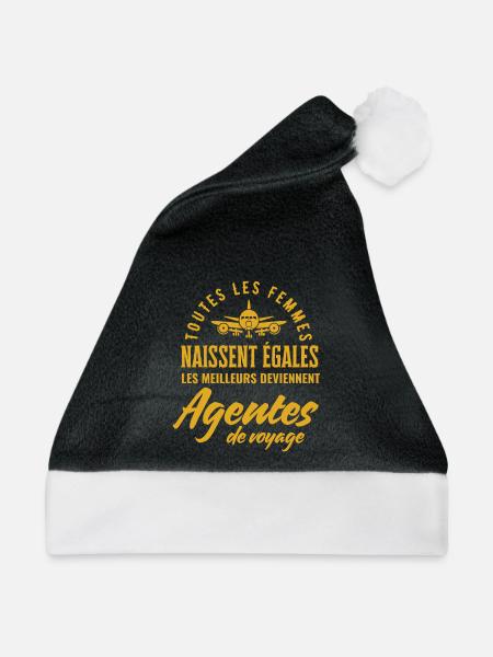 Geschenkidee für Reisebüros - Weihnachtsmütze - Schwarz/Weiß