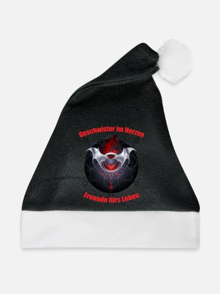 Himmlische Vampir-Herzkunst - Weihnachtsmütze - Schwarz/Weiß