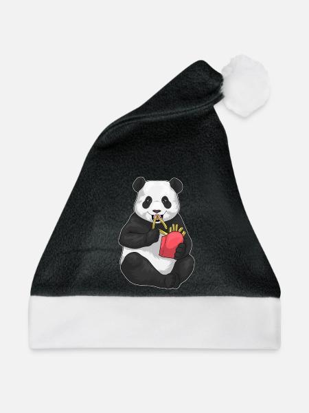 Panda Pommes frites - Weihnachtsmütze - Schwarz/Weiß