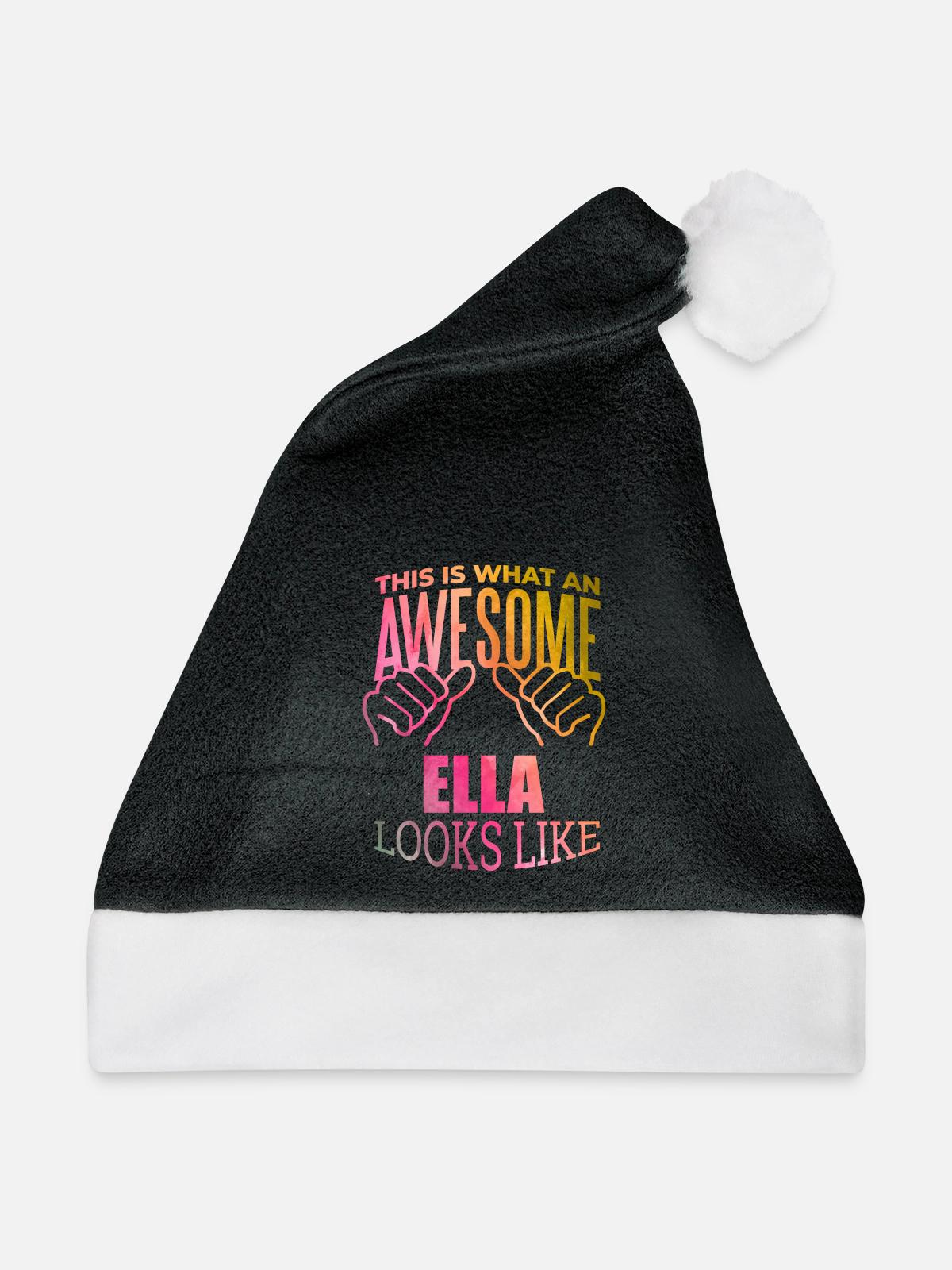 Ella Ella Ella - Weihnachtsmütze - Schwarz/Weiß - Vorne