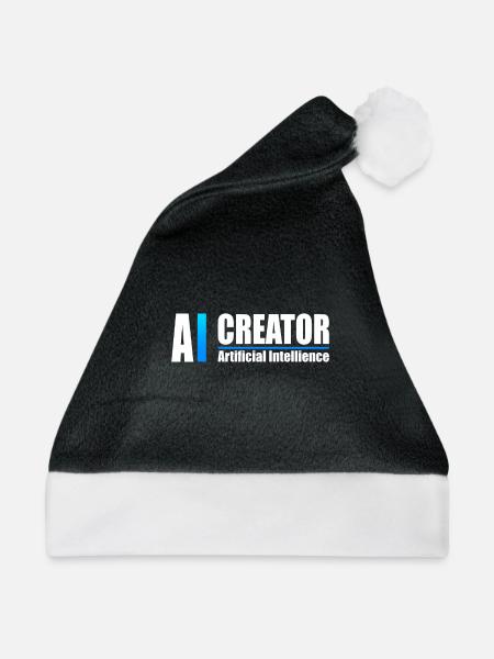 KI-Schöpfer Enthusiast für künstliche Intelligenz - Weihnachtsmütze - Schwarz/Weiß - Vorne