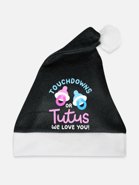 Touchdowns oder Tutus für Gender-Reveal-Partys - Weihnachtsmütze - Schwarz/Weiß