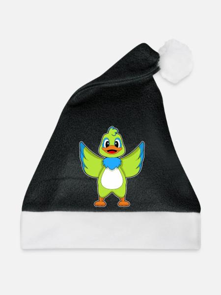 Ente Papagei - Weihnachtsmütze - Schwarz/Weiß