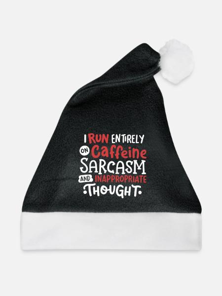 Sarkasmus Koffein sarkastisch - Weihnachtsmütze - Schwarz/Weiß
