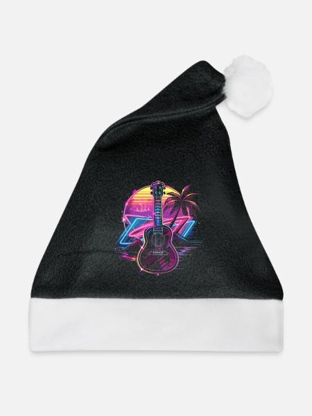 Ukulele Retrowave - Weihnachtsmütze - Schwarz/Weiß