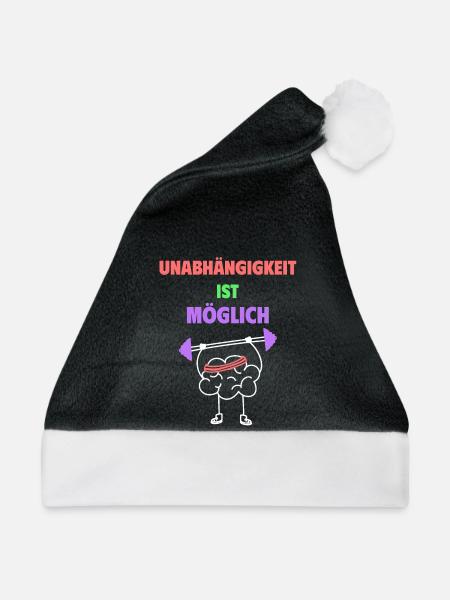 Unabhängigkeit ist möglich - Weihnachtsmütze - Schwarz/Weiß