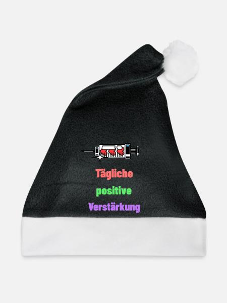 Tägliche positive Verstärkung - Weihnachtsmütze - Schwarz/Weiß