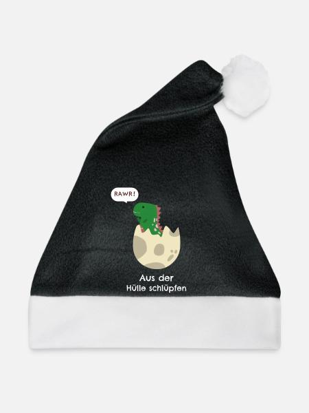 Aus der Hülle Schlupfen - Weihnachtsmütze - Schwarz/Weiß - Vorne