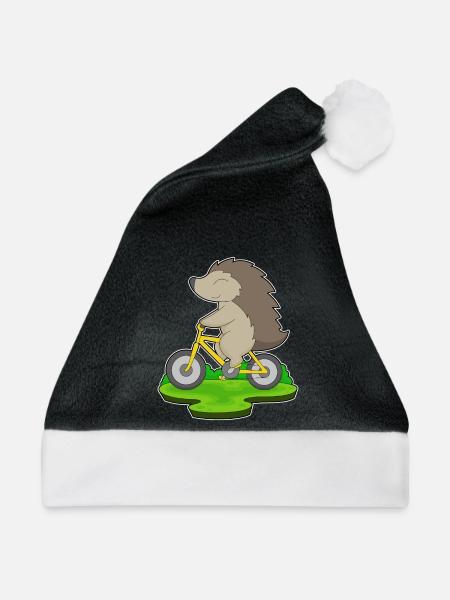 Igel Fahrrad - Weihnachtsmütze - Schwarz/Weiß
