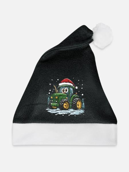 Traktor Weihnachtsmütze Landwirt Weihnachten Bauer - Weihnachtsmütze - Schwarz/Weiß