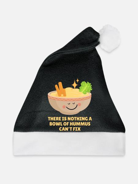Wir lieben Hummus - Weihnachtsmütze - Schwarz/Weiß