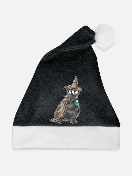 Dachs Hexe Zaubertrank - Weihnachtsmütze - Schwarz/Weiß