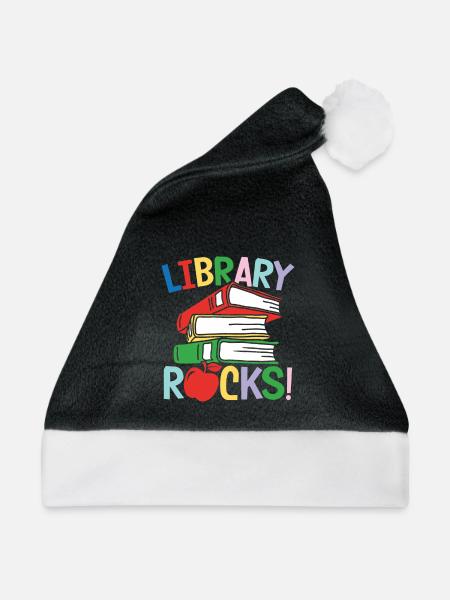 Library rocks - Weihnachtsmütze - Schwarz/Weiß