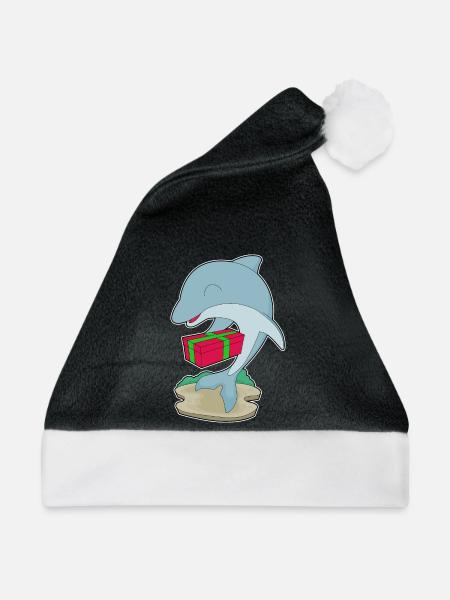 Delfin Weihnachten Paket - Weihnachtsmütze - Schwarz/Weiß