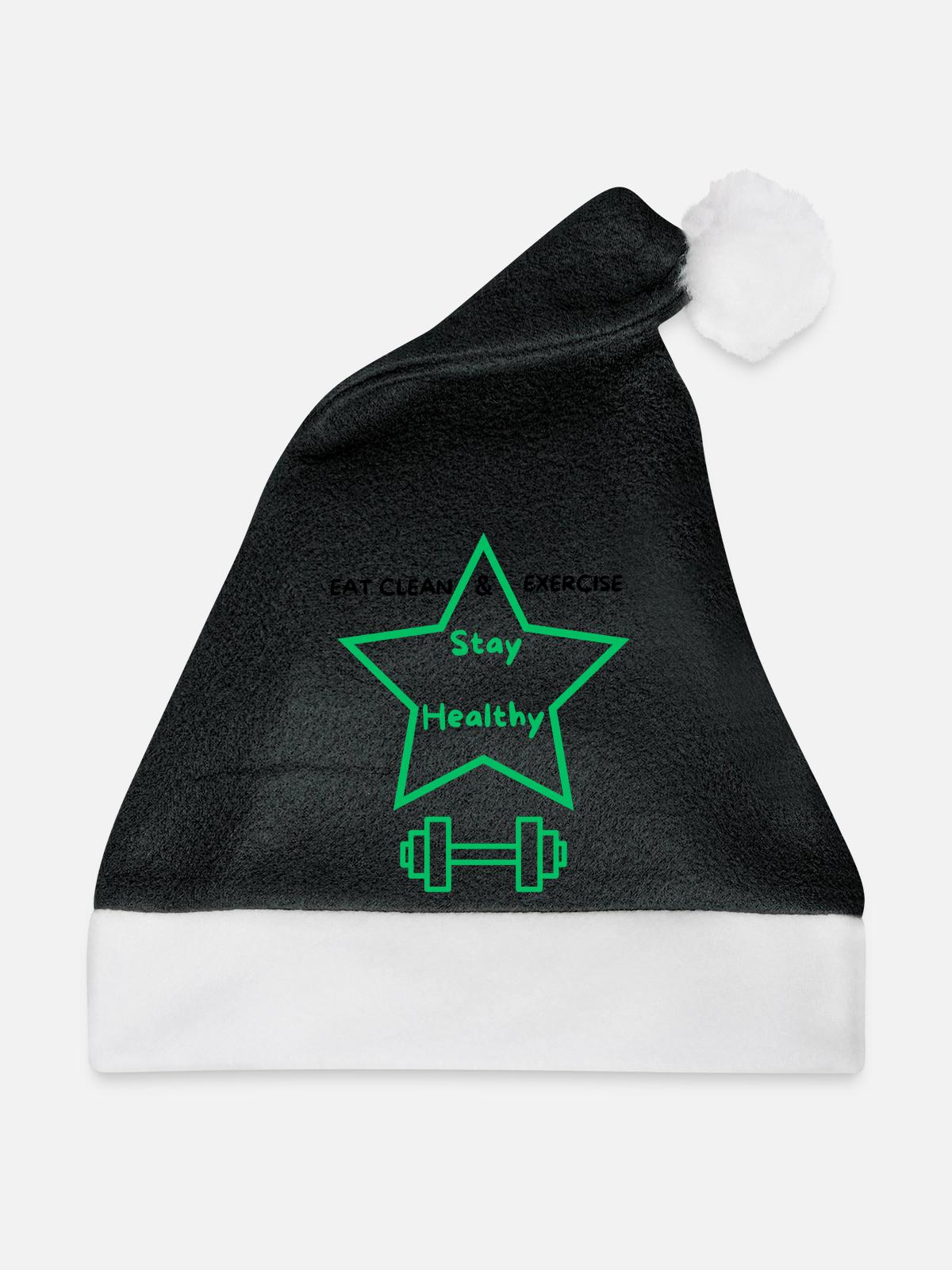 Stay clean - Weihnachtsmütze - Schwarz/Weiß - Vorne
