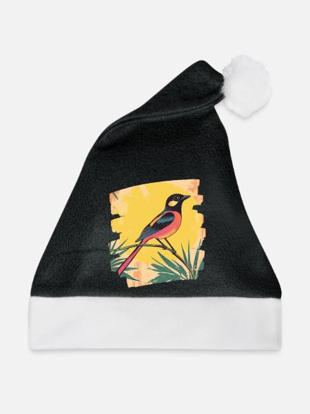 Kanarienvogel - Weihnachtsmütze - Schwarz/Weiß