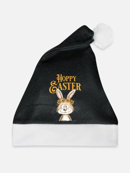 Happy Easter Osterhase - Weihnachtsmütze - Schwarz/Weiß
