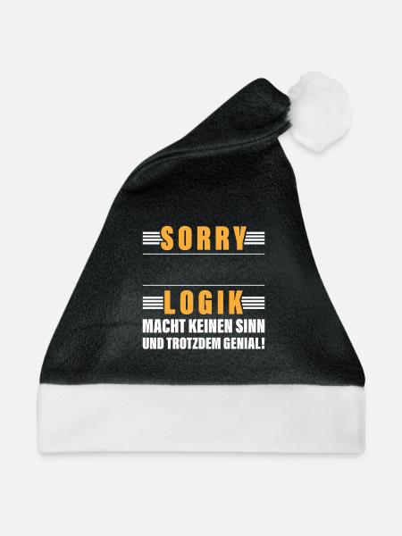 Personalisierbar Beruf Logik Name Geschenk Witzig - Weihnachtsmütze - Schwarz/Weiß