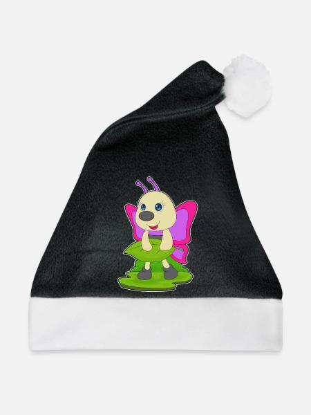 Schmetterling Blatt - Weihnachtsmütze - Schwarz/Weiß