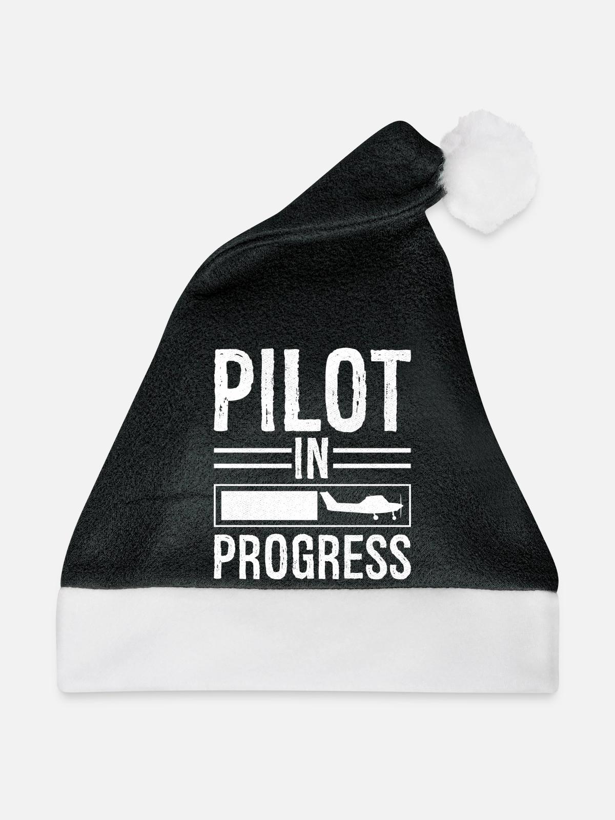 Pilot In progress - Weihnachtsmütze - Schwarz/Weiß - Vorne