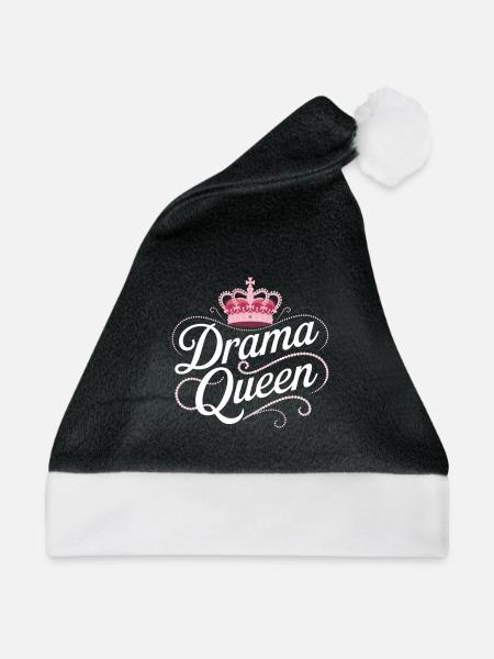 Drama Queen Königin Prinzessin Selbstwert Frauen - Weihnachtsmütze - Schwarz/Weiß - Vorne