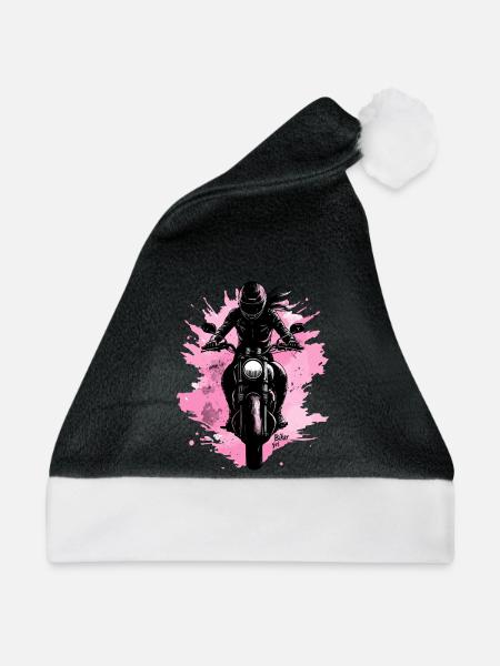 Biker Girl Bikerin Bike - Weihnachtsmütze - Schwarz/Weiß