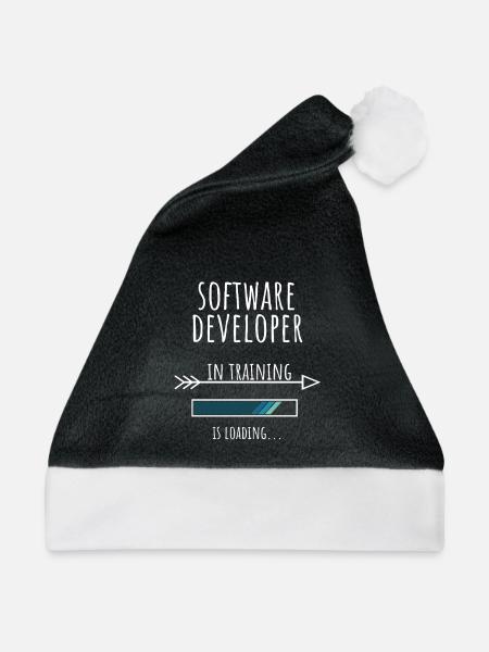Software Developer in Ausbildung Geschenk - Weihnachtsmütze - Schwarz/Weiß