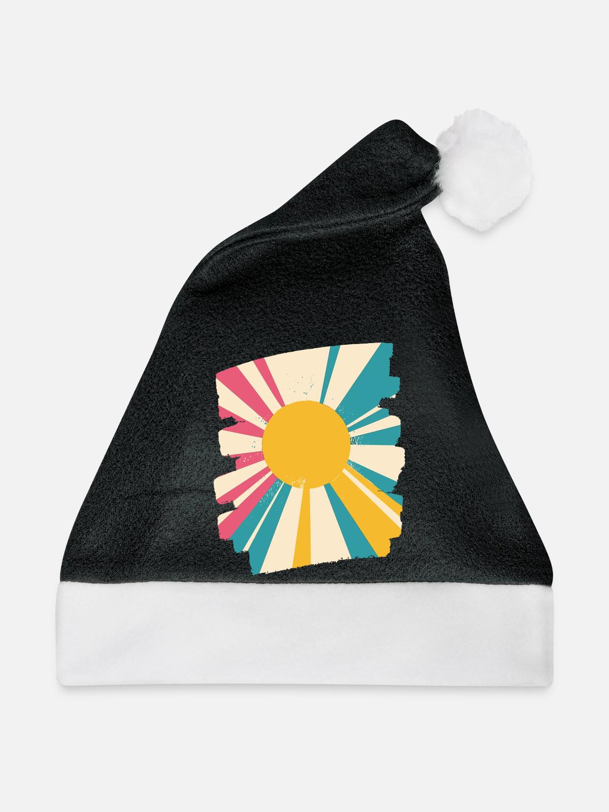 Sommer Sonne - Weihnachtsmütze - Schwarz/Weiß - Vorne