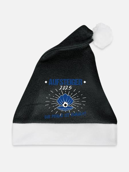 Hamburg Aufstieg - Weihnachtsmütze - Schwarz/Weiß - Vorne