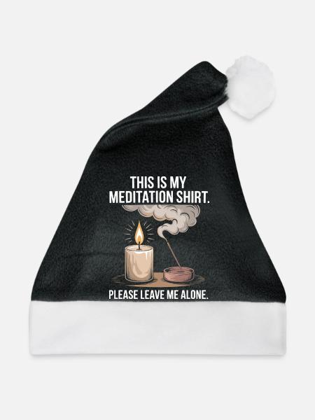 Funny Meditation Introvert Mindfulness Design - Weihnachtsmütze - Schwarz/Weiß - Vorne