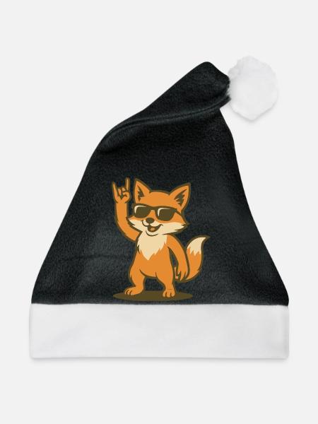 Fox on Fire - Weihnachtsmütze - Schwarz/Weiß