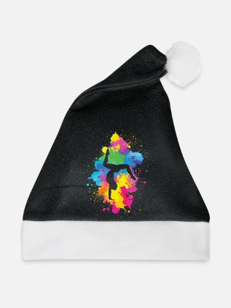 Akrobatiek mit Farbexplosion - Weihnachtsmütze - Schwarz/Weiß