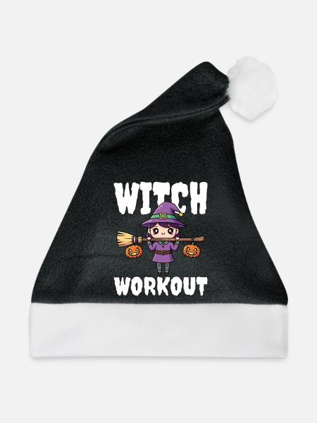 HEXE WORKOUT - HEXE HALLOWEEN - Weihnachtsmütze - Schwarz/Weiß - Vorne