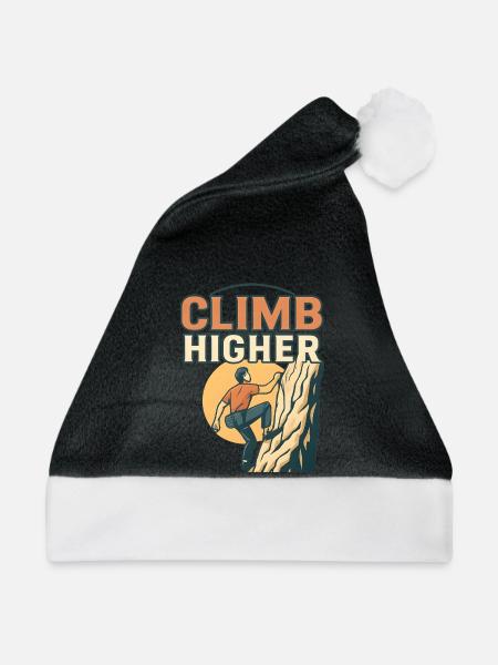 Kletterheld Motiv Design - Weihnachtsmütze - Schwarz/Weiß