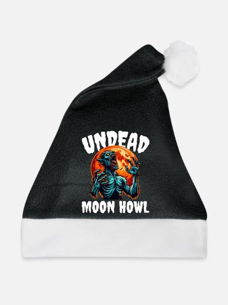 UNTOTE MONDGEHEUL - ZOMBIE HALLOWEEN - Weihnachtsmütze - Schwarz/Weiß - Vorne