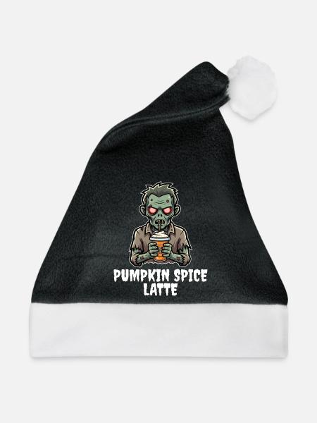 PUMPKIN SPICE LATTE - ZOMBIE HALLOWEEN - Weihnachtsmütze - Schwarz/Weiß - Vorne
