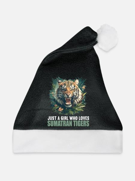 Sumatra-Tiger - Weihnachtsmütze - Schwarz/Weiß