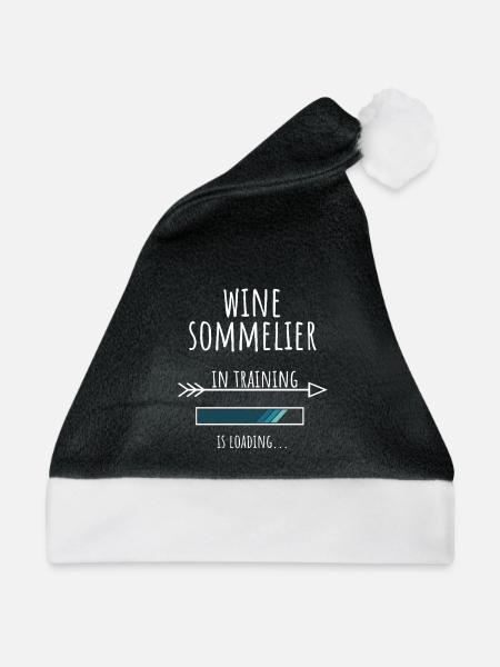 Wine Sommelier Geschenk Beruf Ausbildung - Weihnachtsmütze - Schwarz/Weiß