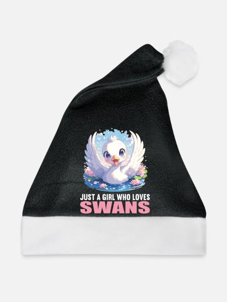 Schwäne Schwan - Weihnachtsmütze - Schwarz/Weiß - Vorne