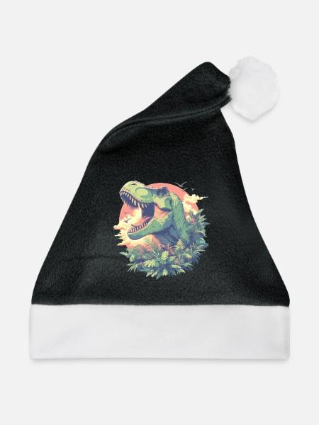 Dino Saurier Dinosaurier - Weihnachtsmütze - Schwarz/Weiß
