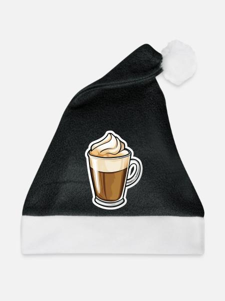 Kaffee - Weihnachtsmütze - Schwarz/Weiß