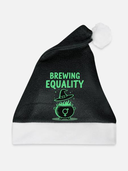 Brewing Equality – Feminismus Halloween Spruch - Weihnachtsmütze - Schwarz/Weiß