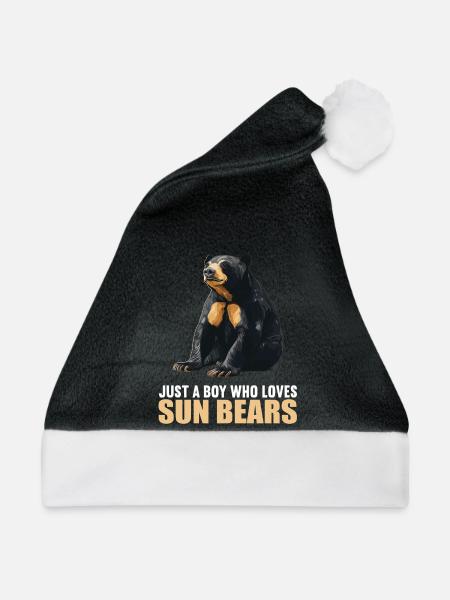 Sun Bear Malaienbär - Weihnachtsmütze - Schwarz/Weiß