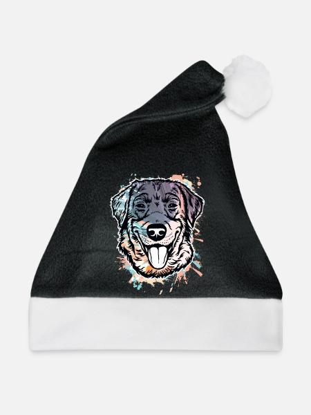 Labrador Retriever - Weihnachtsmütze - Schwarz/Weiß