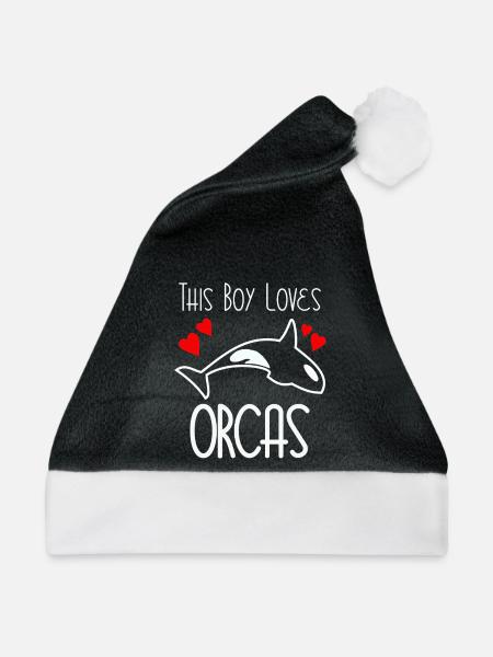 This Boy Loves Orcas - Weihnachtsmütze - Schwarz/Weiß