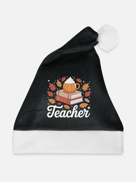Herbstliche Lehrer Inspiration - Weihnachtsmütze - Schwarz/Weiß