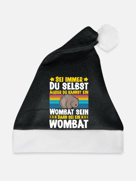 Wombat - Weihnachtsmütze - Schwarz/Weiß