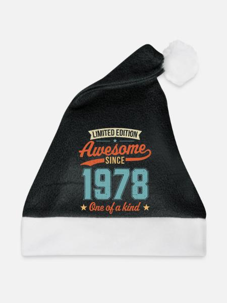 Genial seit 1978 - Weihnachtsmütze - Schwarz/Weiß