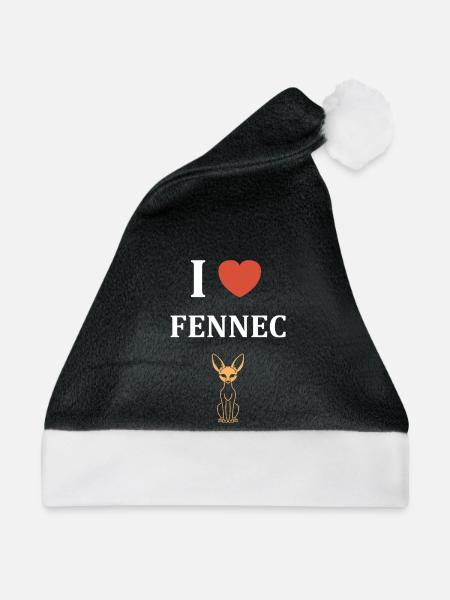 Ich mag Fennec - Weihnachtsmütze - Schwarz/Weiß