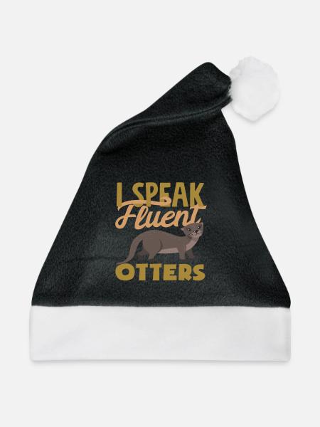 Seeotter Sprechen Fließend - Weihnachtsmütze - Schwarz/Weiß